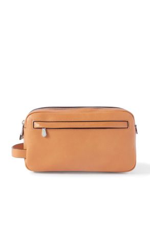 Brunello Cucinelli Textured-Leather Wash Bag