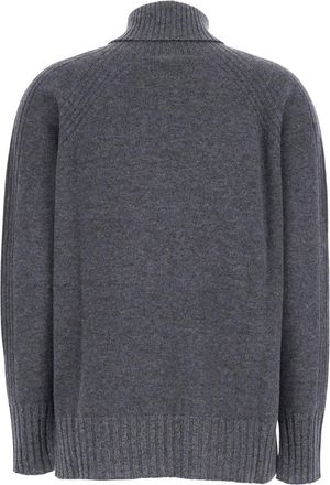 Twinset Womens Grey Turtleneck Wool Sweater Tops Top