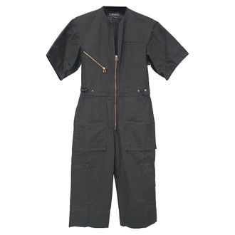 Isabel Marant Talma Zip-Up Jumpsuit in Black Cotton