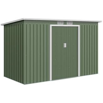 OUTSUNNY Caseta de jard&iacute;n 280x130x172 cm verde