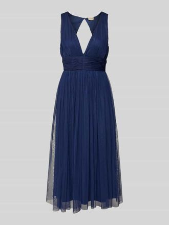 Lace & Beads Cocktailkleid mit Taillenband in Marine, Gr&ouml;&szlig;e L