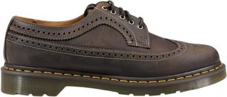 Dr. Martens Laced Shoes, male, Brown, Size: 11 US Leather Lace-Up Shoes