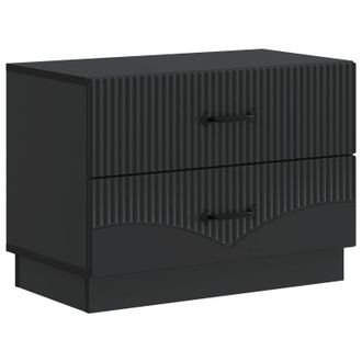 vidaXL Armario De Noche Negro 62 X 34,5 X 44,5 Cm Madera De Ingenier&iacute;a Vidaxl
