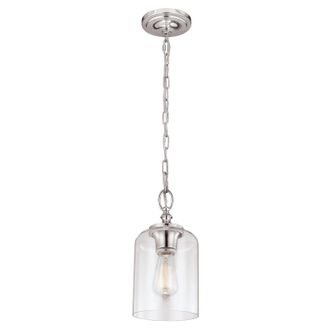 Loops 1 Bulb Ceiling Pendant Light Fitting Highly Polished Nickel LED E27 60W