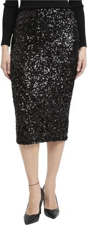 Marella Rennes Longuette Rok - Dames - Midirokken - Zwart - S - Polyester - Rokken