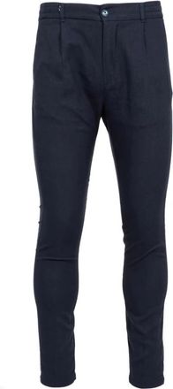 Cruna Blauwe Linnenmix Broek - Heren - Slim Fit Broeken - Blauw - 2XL - Linnen - Broeken