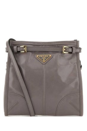 Prada Pewter Bonnie Mini Shoulder Bag