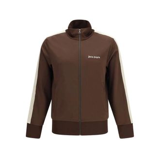 Palm Angels Zip-throughs, male, Brown, Size: 2XL Classic Logo Track Jacket
