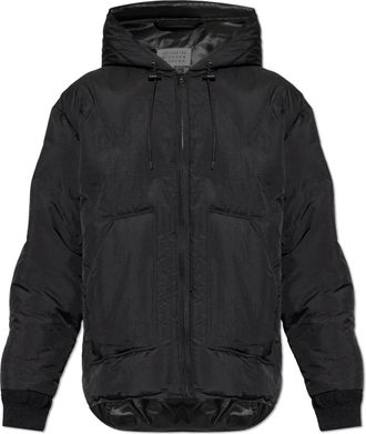 Maison Margiela Ge&iuml;soleerde Jas met Capuchon - Heren - Winterjassen - Zwart - S - Leer - Jassen
