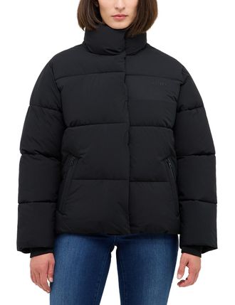 Mustang Outdoorjacke MUSTANG Damen Style Gillian, Damen, Gr. XL, schwarz, Popeline, 100% Polyester, unifarben, relaxed fit, Jacken Outdoorjacke