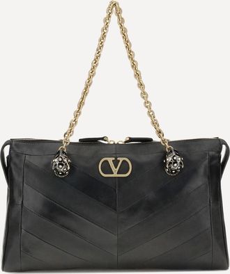 Valentino Garavani Panthea Chevron medium Shoulder Bag r Female UNI