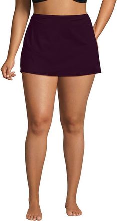 Lands End Slender Separates Tummy Control Swim Skirt Swim Bottoms in Dark Wine at Nordstrom, Size 24W