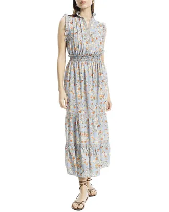 Max Studio Smocked Waist Tiered Maxi Dress