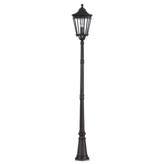Netlighting Cotswold Lane 3 Light Large Outdoor Post Lantern Black IP44 E14