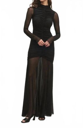 Favorite Daughter The Love Language Long Sleeve Gown In Black