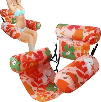 OEM Silla Hinchable Para Piscina - Tumbona Flotante - Rel&aacute;jate En El Agua - Material Resistente A La Deformaci&oacute;n - 76 X 405 Cm - Naranja