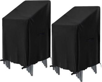 OEM Funda Apilable De 2 Piezas Para Silla, 75x75x120cm, Impermeable, De Tela Oxford, Para Sillas De Jard&iacute;n Y Balc&oacute;n