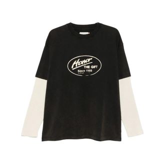 Honor The Gift Long Sleeve Tops, male, Black, Size: 2XL T-shirt