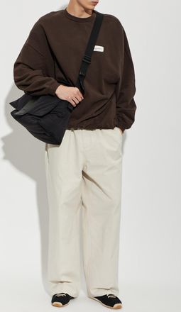 Jacquemus Cotton Sweatshirt Montaigne, Mens, Brown