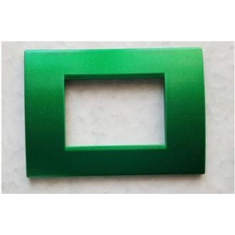 Trade Shop Trade Shop - Placca Placche Placchete Compatibili Living Light In Abs 3 4 7 Posti Colorate - Green Metalized