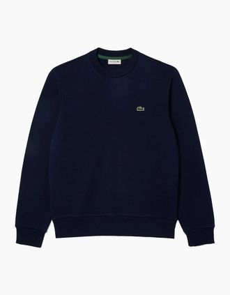 Lacoste Mens Lacoste Monochrome Crew Neck Sweater Midnight Blue - Black - Size: 42