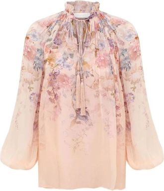 Zimmermann Valiant Billow Blouse - Dames - Blouses - Veelkleurig - XS - Overhemden