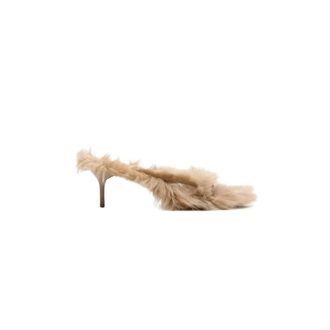 Acne Studios Heeled Mules, female, Beige, Size: 5 US Ac-Wn-Shoe000024 Heeled Mule