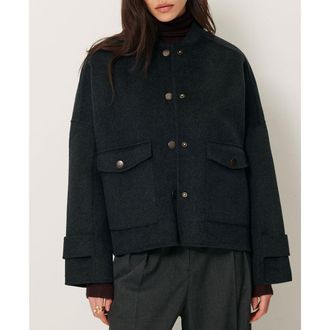 Sessun Korte jas in wolmix YALEPARK