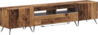 vidaXL Cabinet De Tv Led De 5 Piezas Madera Envejecida Vidaxl