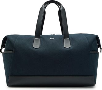 BOSS Boss Dakkar Leather-trim Canvas Holdall bag - Navy - One Size