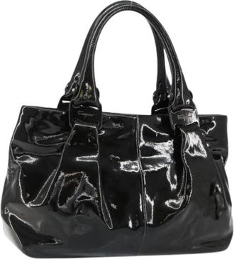 Ferragamo Pre-owned Handbags, female, Black, Size: ONE SIZE Pre-owned Coated Canvas Handbag