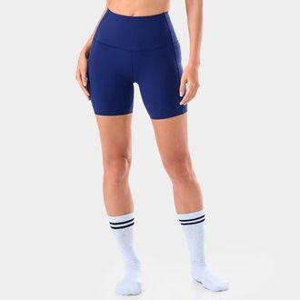 Tavi Stash & Dash Biker Short 6 in Deep Navy at Nordstrom, Size X-Small