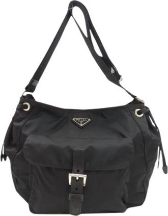 Prada Borsa a spalla Pre-owned in nylon - - Pre-owned - Donna - Nero - ONE SIZE