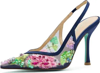 Blue by Betsey Johnson Eddie Womens Shoes Navy : 9.5 M, Textile