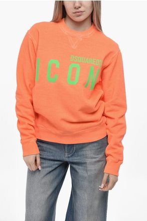 Dsquared2 ICON Cotton Crewneck Sweatshirt With Embossed Logo size Xs