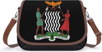 Generic Coat of Arms of Zambia Small Womens Crossbody Bags Shoulder Handbag with Adjustable Strap for Travel