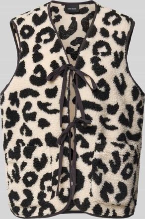 Vero Moda Regular Fit Weste in Teddyfell-Optik Modell CLEO in Mittelbraun, Gr&ouml;&szlig;e L