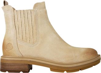 Timberland Dames Brimfield Suede Blokhak Chelsea Boots (Licht Beige)