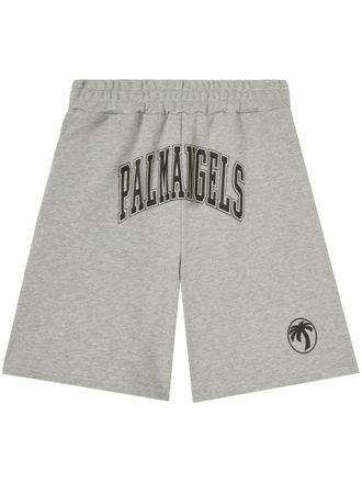 Palm Angels College Palm track shorts - men - Cotton - L - Grey