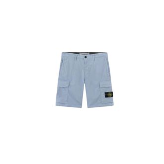 Stone Island Cargo Shorts Tela Paracadute - Heren - Korte Broeken - Blauw - W32 - Katoen - Korte Broeken
