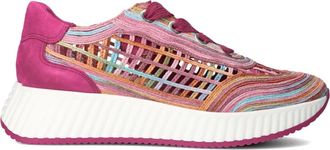 Softwaves Schoenen, Dames, Veelkleurig, 41 EU, Leer, Roze Lage Sneakers voor Vrouwen