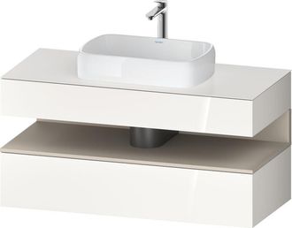 Duravit Duravit - Qatego Consola Mueble Bajo Lavabo, 1 Extra&iacute;ble, 1 Caj&oacute;n