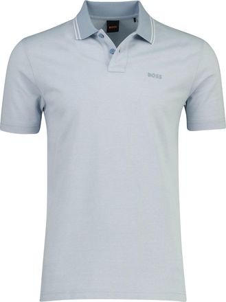HUGO BOSS Lichtblauw poloshirt Boss Orange Peoxfordnew 2-knoops