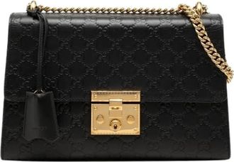 Gucci Pre-owned Padlock Schoudertas - Dames - Vintage Schoudertas - Zwart - ONE Size - Leer - Vintage