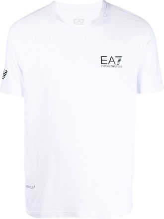 Emporio Armani logo-print cotton T-shirt - men - Polyamide/Spandex/Elastane - M - White