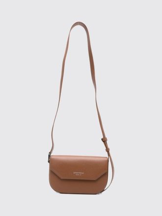 Emporio Armani Mini borsa a tracolla in pelle a grana con patta magnetica