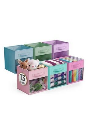 Sorbus 6-Pack Window Collapsible Storage Bins in Pastel Multi Color at Nordstrom Rack