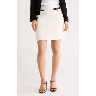 L.k. Bennett Charlie Tweed Miniskirt in Cream-Cream at Nordstrom Rack, Size 12 Us / 16 Uk