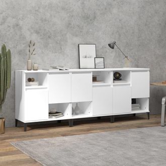 Berkfield Home Sideboards 3 pcs White 60x35x70 cm Engineered Wood | Size: 60 x 35 x 70 cm