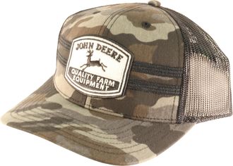 John Deere VintageTrademark Patch Chain Stitch Trucker Hat, One Size Camo, Camo, One Size